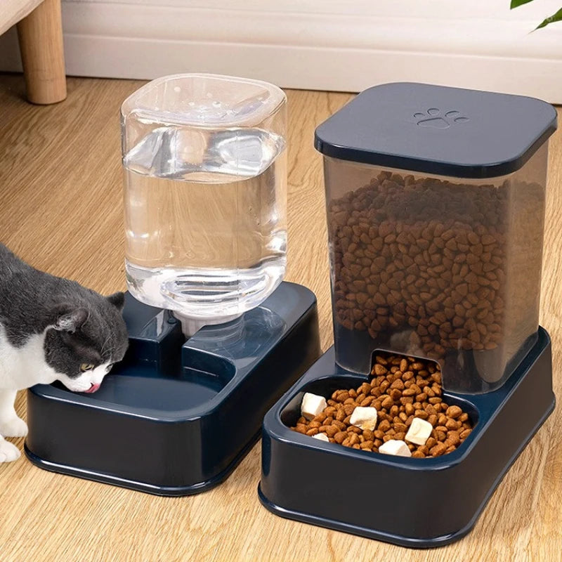Automatic Pet Feeder and Water Dispenser Set for Cats