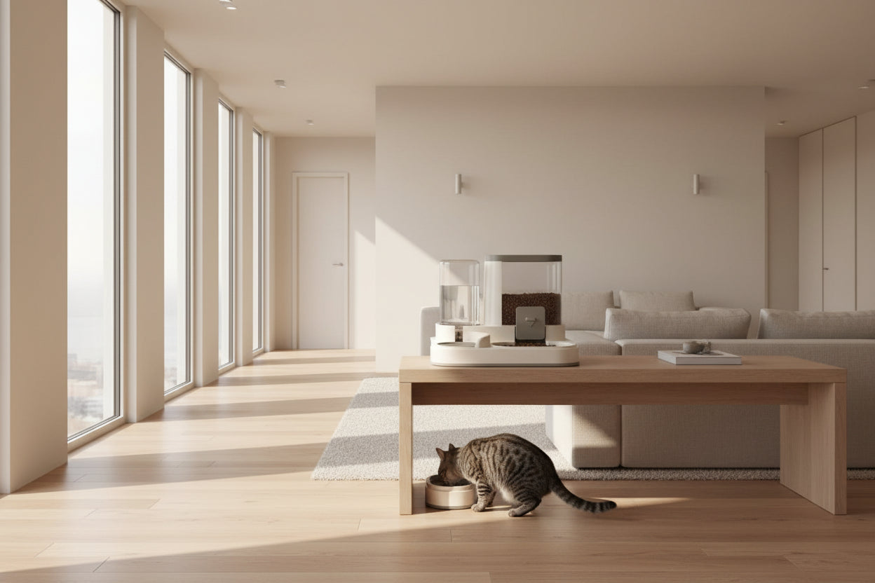 Automatic Pet Feeder And Water Bowl – Gravity Dual Dispenser