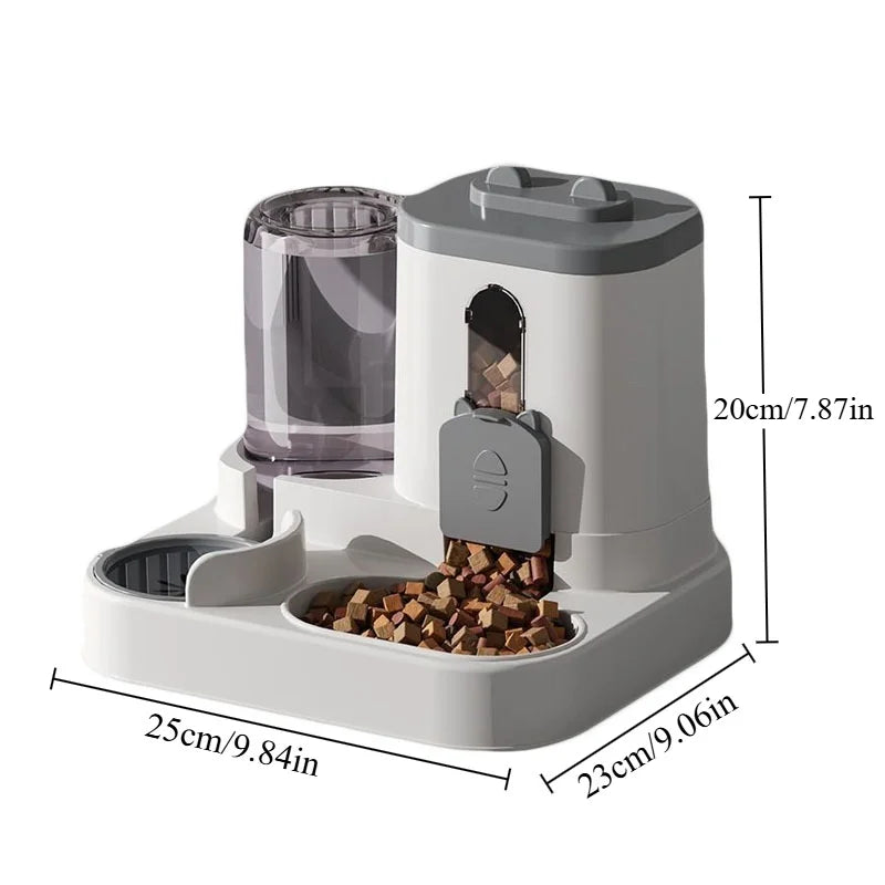 Automatic Pet Feeder And Water Bowl – Gravity Dual Dispenser