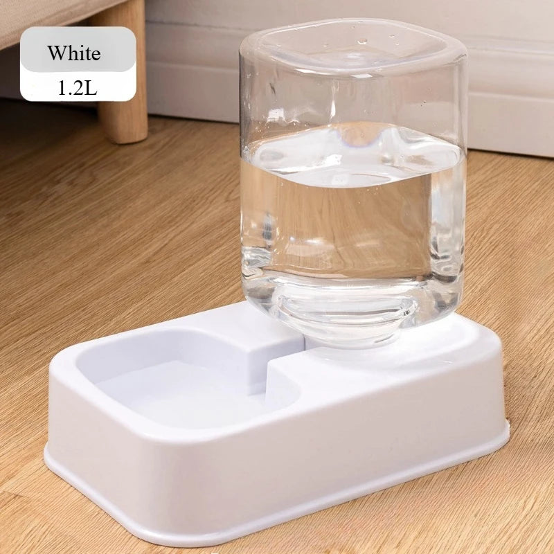 1set-1pc water bowl Color Automatic Pet Feeder and Water Dispenser Set for Cats