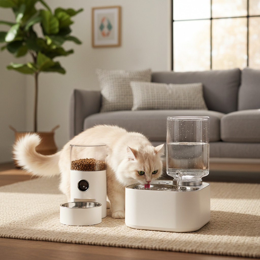 Automatic Pet Feeder Water Dispenser